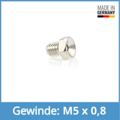 DIN 3405 (D1) M5 x 0,8 Edelstahl V2A Trichterschmiernippel Schmiernippel