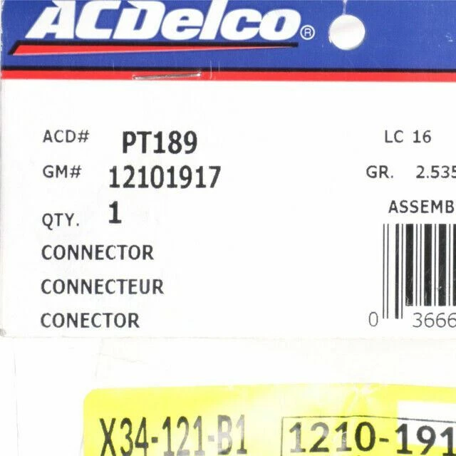 Arnés de cableado conector ventilador de refrigeración OEM 93-02 Buick Chevrolet Pontiac 12101917 Foto 2 de 4