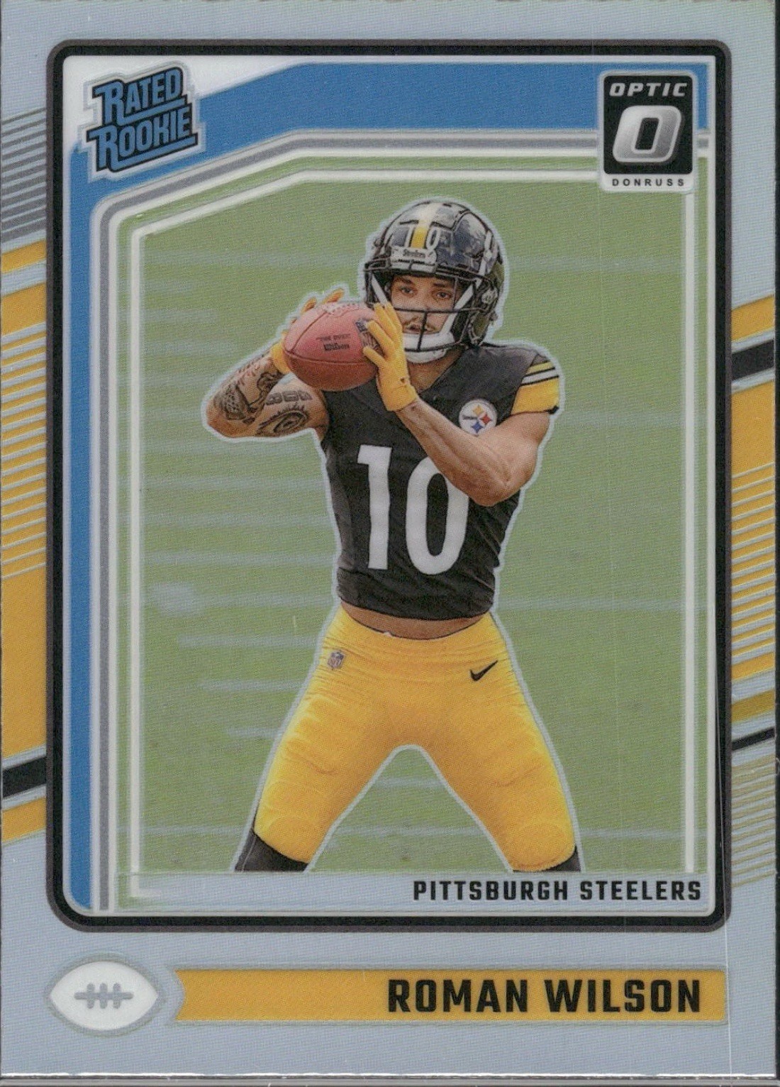 2024 Panini Donruss Optic Rated Rookie Roman Wilson #285 Holo Prizm Silver Rc