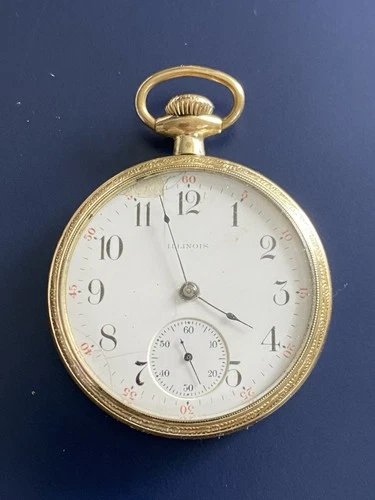 Antique illinois Grade 601 11 Jewel gold filled pocket watch 1916 1900s