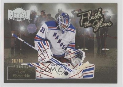 2022 Skybox Metal Universe Flash the Glove Gold 26/99 Igor Shesterkin #FL-2 13cs