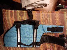 Pet Swimming Water Safety Vest Dog Life Jacket Swimsuit Lifesaver w/ PULL Handle