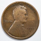 1909-S Lincoln Wheat Penny San Francisco Mint Fine (F)