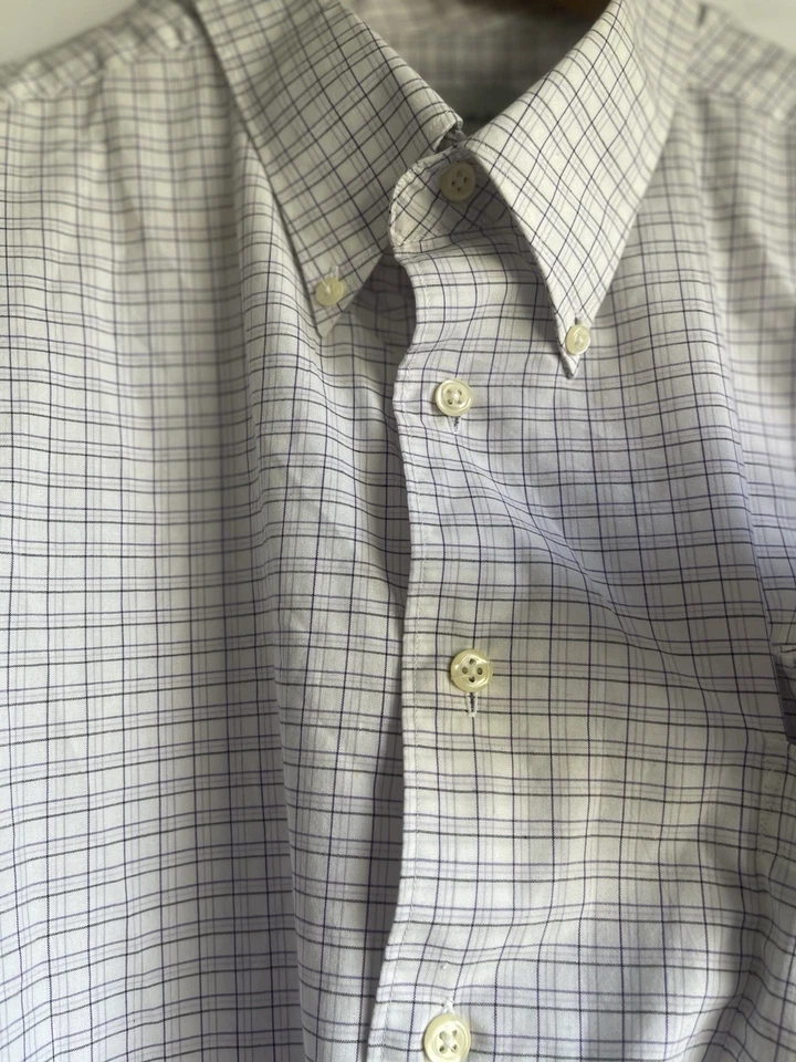 David Taylor Men's Long sleeve 17x 17.5 34/35 White cotton blend Casual Buttons - Image 4 of 4