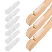 60 Pcs Clothes Hanger Grips Non-Slip Rubber 53mm Silicone Dotted Design, Clear