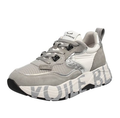 Voile Blanche Club 105 - Plateau Sneaker Wildleder Silber - Damen Schuhe