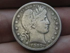 1909 O Silver Barber Quarter 25C- New Orleans, VF/Very Fine Details