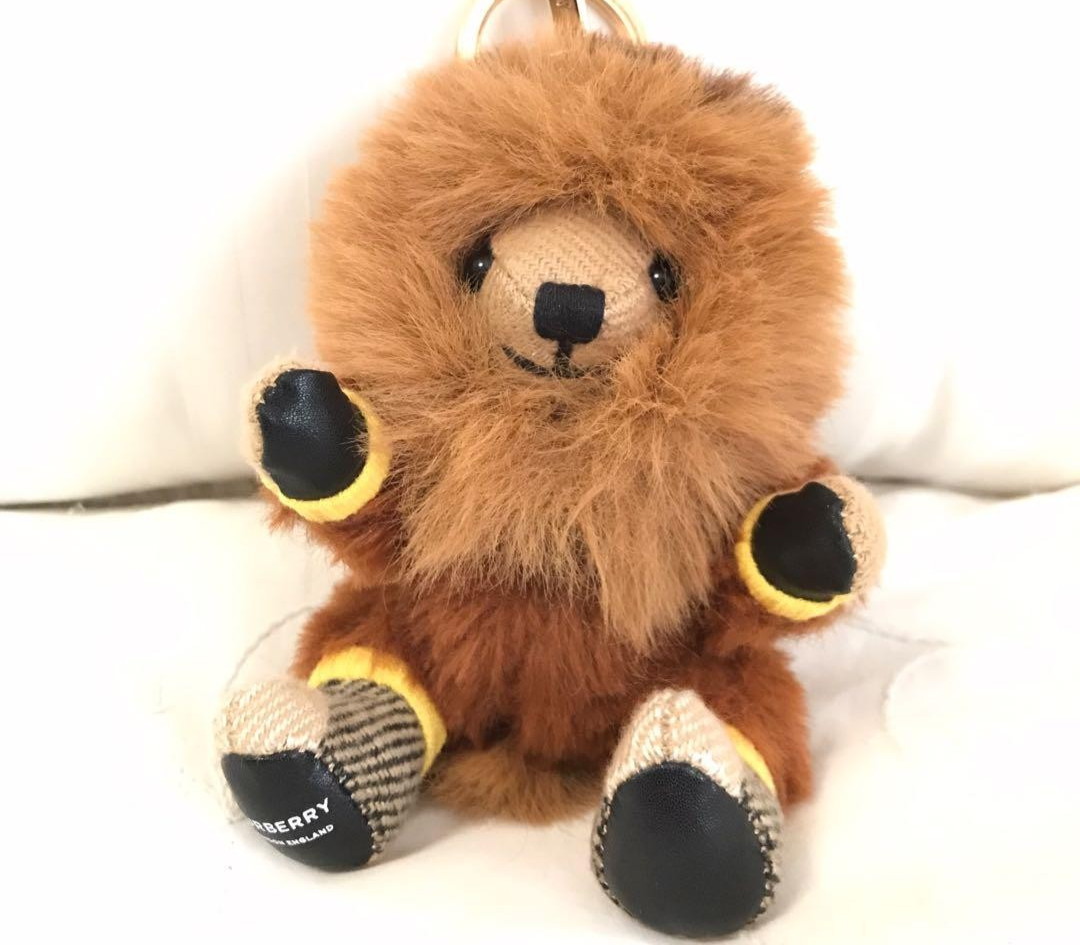 Burberry Thomas Bear Lion Costume Key Ring Bag Charm logo fashion