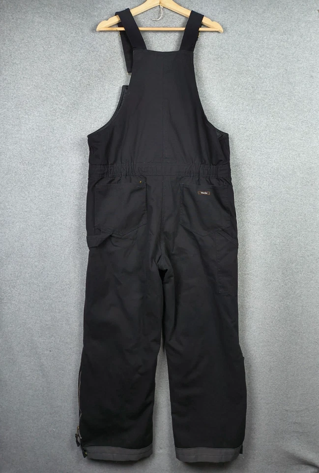 Walls Workwear Bib Overall Mens Large Insulated Duck Work Quilt Lined Ankle Zip - Image 2 of 4