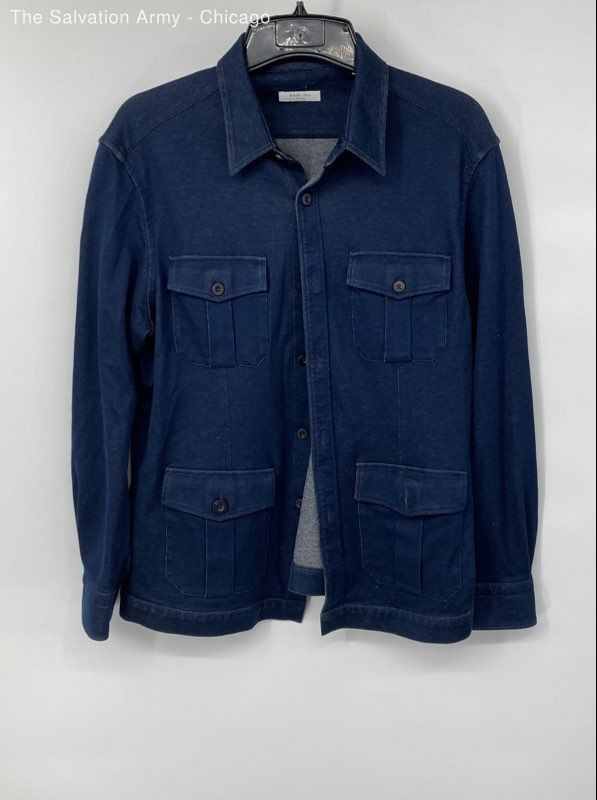 Boglioli Mens Blue Cotton Long Sleeve Collared Button-Up Shirt Size XL