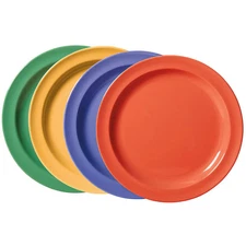 G.E.T. DP-906-MIX Supermel Color Mix Melamine 6.5" dia. Salad Plate - 4 Doz