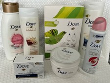 Assorted Dove Beauty Products Bodywash, Lotions ,Soaps, Body Cream Set x 7