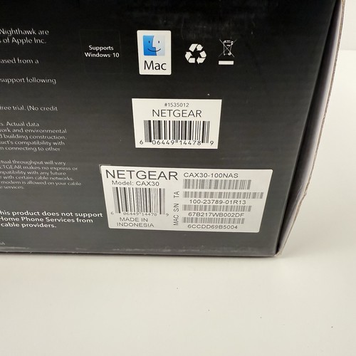Módem router Docsis 3.1 CAX30 NETGEAR Nighthawk AX6 AX2700 Wi-Fi 6 cables - Imagen 3 de 18