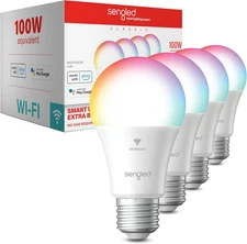 Smart Bulb, 100W Equivalent Wifi Color Changing Light Bulb, 1500LM Extra Bright 
