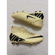 Nike Jr. Mercurial Superfly 9 Club Lemonade Black Soccer Cleats Kids 4.5Y