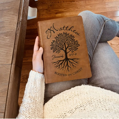 #ad Personalized NASB Giant Print Bible Rooted in Christ Tree Design Name Engraved $92.84