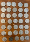 1943 d steel penny - 35 pennies in good to fair to poor condition