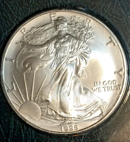 BU 1995 U.S. Mint , Silver Eagle in Littleton holder