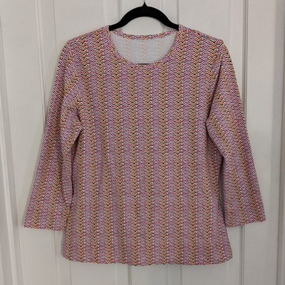J McLaughlin Womens Pullover Top Large Catalina Cloth Beachy Stretch Casual