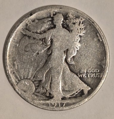 1917 Walking Liberty Silver Half Dollar 50c - ''Good Coin''