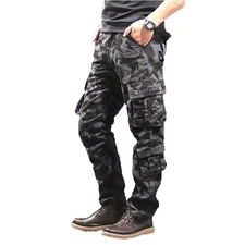 Men's Army Tactical Combat 100% Cotton Cargo Work Pants Outdoor Hiking Trousers
