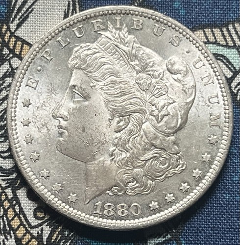 1880-S Morgan Silver Dollar, 90% Ultra BU Frosty Gem Cartwheels Free S&H