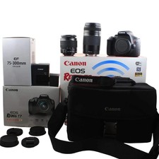  OPEN BOX EXCELLENT  Canon EOS Rebel T7 DSLR Camera with 18-55mm and 75-300mm