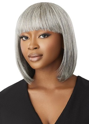 Outre 100% Echthaar Fab & Fly Grau Glamour Kurze BoB Perücke - Deria