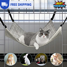 Cat Hammock Cage Hanging Reversible Pet Hammocks Bed Adjustable Cat Swing Beds