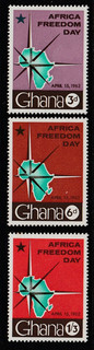 Ghana Stamps 1962 Africa Freedom Day SG 280 282 MNH