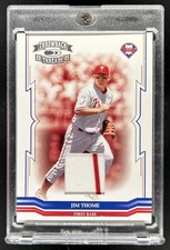 2005 Donruss Throwback Threads Jim Thome Material Jersey #/250 Phillies
