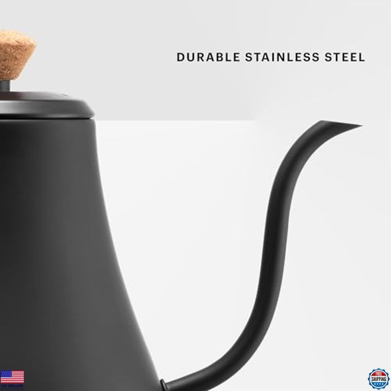 Bodum 27oz Bistro Matte Black Electric Gooseneck Kettle for Pour Over Coffee &