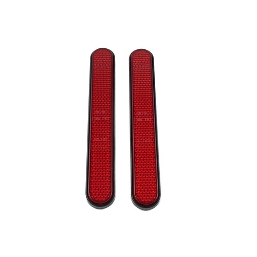2Pcs Vorne Hinten Gabel Bein Reflektierende Reflektor Aufkleber Für Harley ROT - Picture 2 of 11