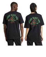  T-shirt maglia maglietta Unisex Adidas Nero Lounge Pizza Graphic 
