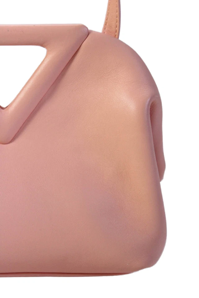 Женская сумочка через плечо Bottega Veneta с одним ремешком небольшая кожаная розовая - Изображение 3 из 4