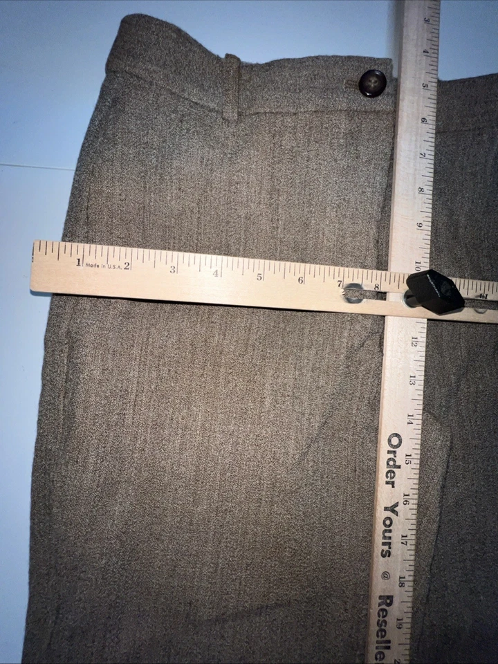 Pantalones de vestir Ann Taylor Loft para mujer talla 4 100 % lana forrados marrón Foto 4 de 4