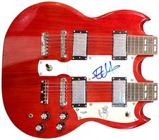 U2 Bono & Edge Autographed 18-String Double Neck SG Guitar
