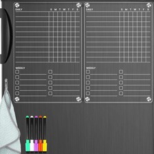 Acrylic Magnetic Chore Chart for Kids Teens Adult Family, Clear Dry Erase...