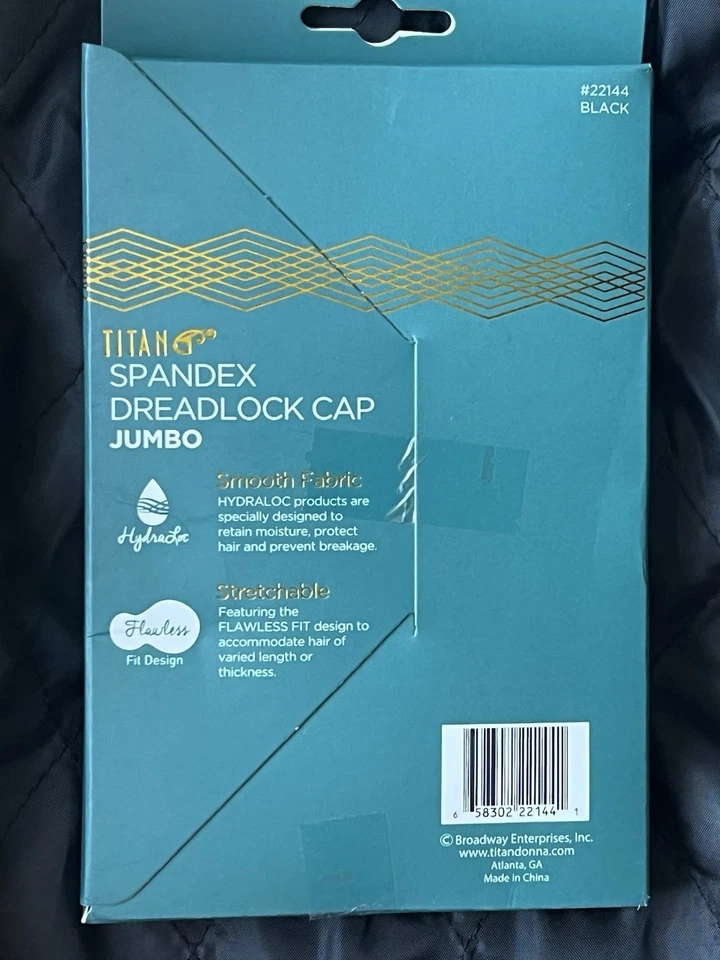 Gorra Titan Classic Jumbo Spandex Dreadlock negra #22144 Foto 2 de 3