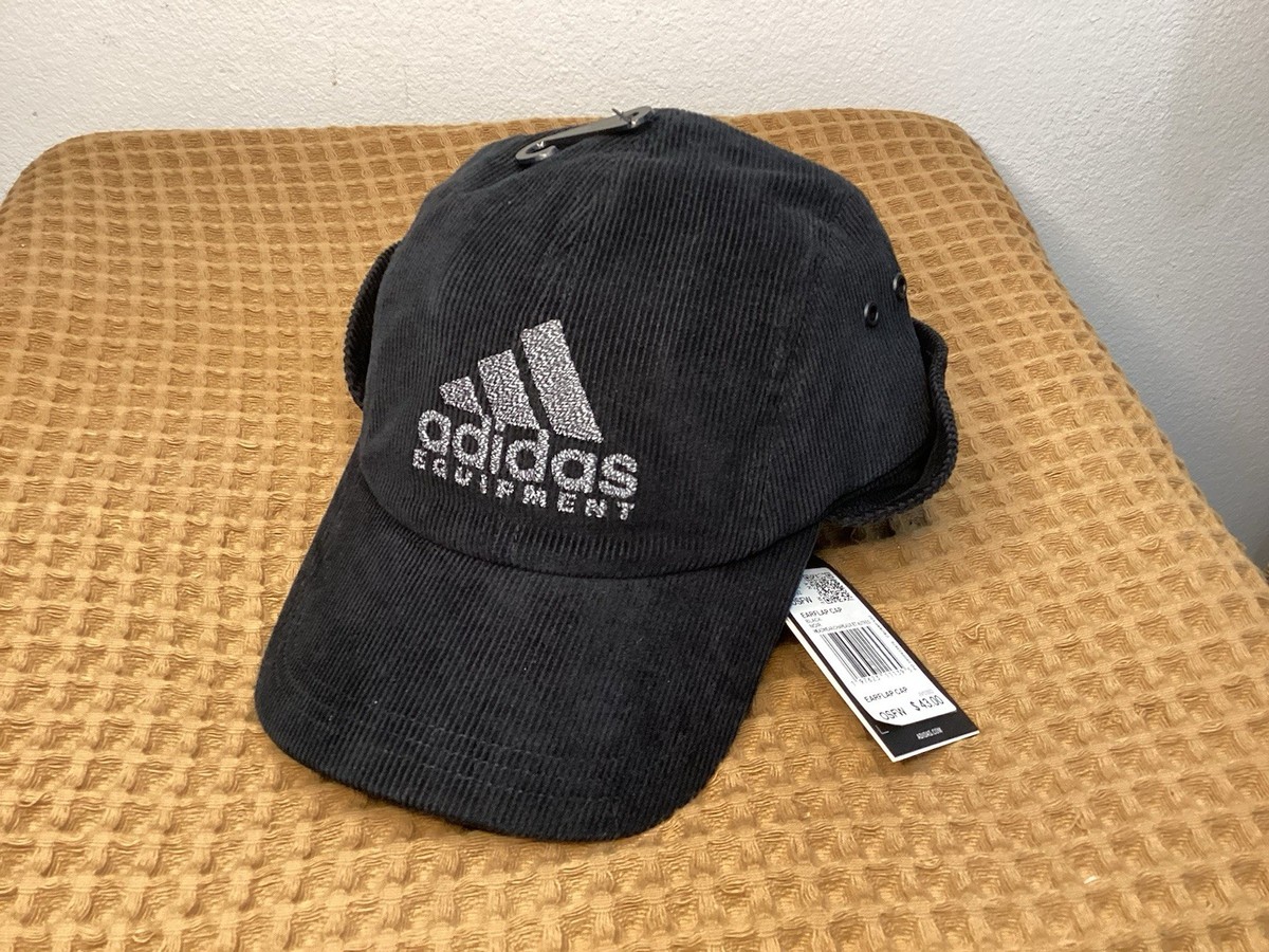 NEW Adidas Equipment Unisex Earflap Corduroy Black Hat Casual