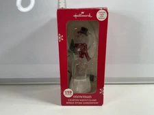 Hallmark Snowman Lighted Water Globe USB Powered Light And Motion 