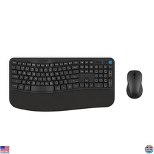 JLab Flow Ergonomic Wireless Keyboard & Mouse Bundle – Bluetooth, USB-C, AI