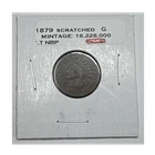 1879 Indian Head Small Cent 1C Philadelphia G Circulated Scratched