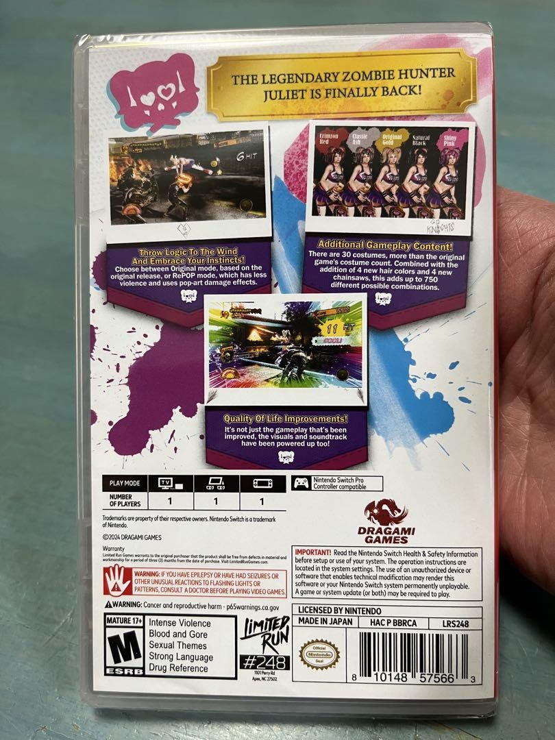 Lollipop Chainsaw RePOP Limited Run Nintendo Switch Game