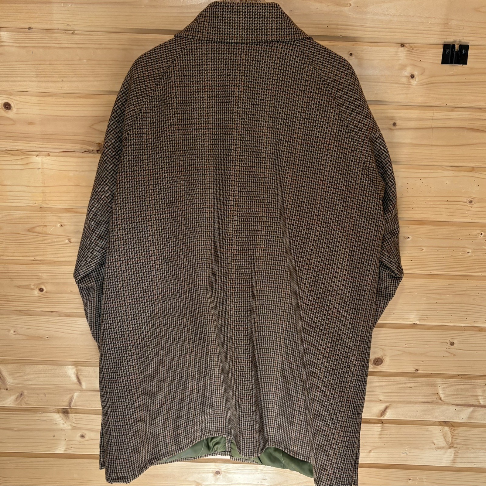 Barbour Tweed Wool Jacket Made In Scotland herringbone Rare Vintage Size XL image 7