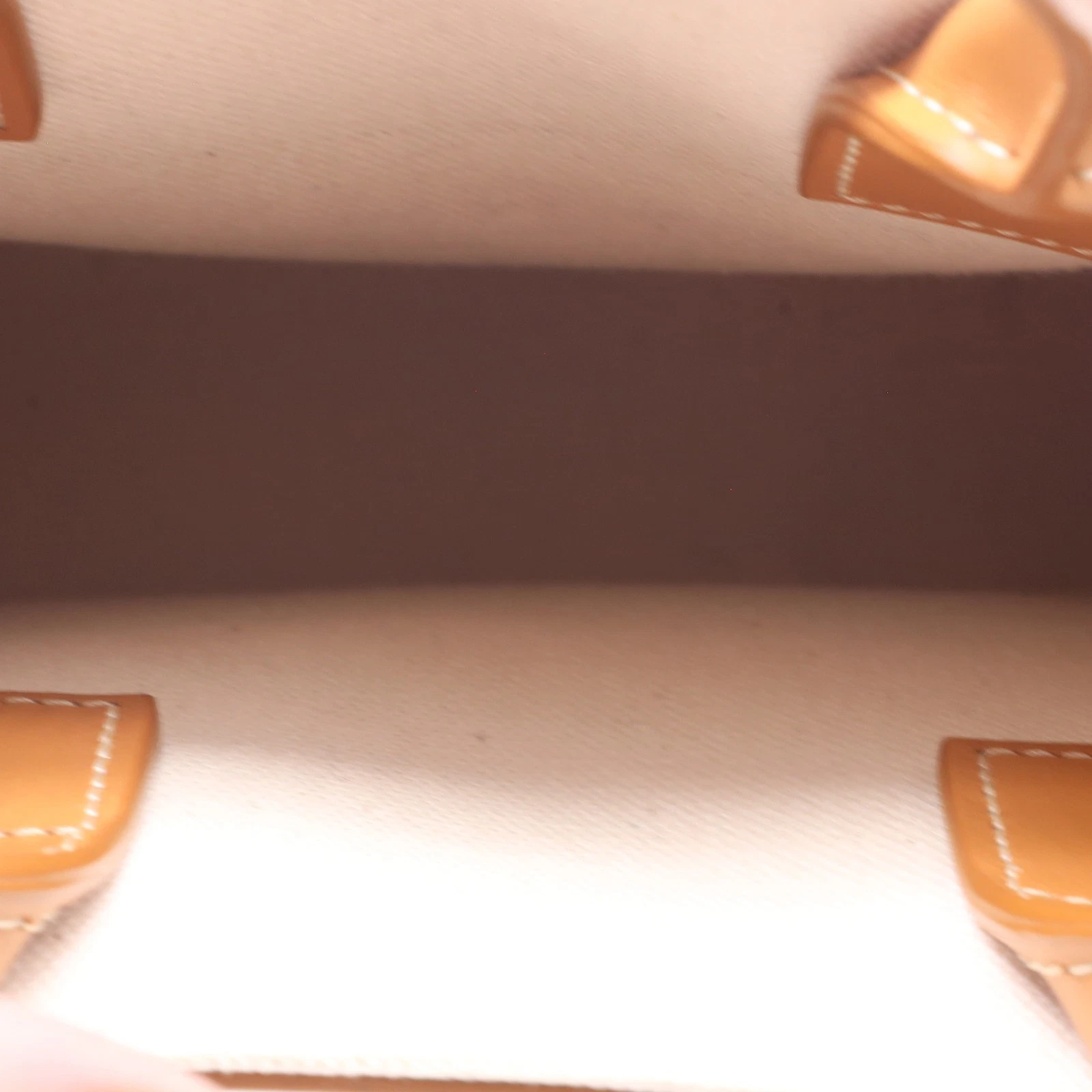 Celine Mini Borsa Cabas Verticale in Tela Marrone Donna Ocra Taglia Unica