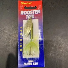 Worden's Rooster Tail 3/8oz Chartreuse Gold Blade