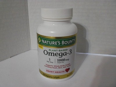 Nature's Bounty Plant-Based Omega-3 Supplement 1000 mg 30 vegetarian Softgels