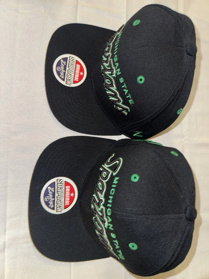 (2) Michigan State Spartans Zephyr Snapback Hats - Brand New With Tags - Image 2 of 4