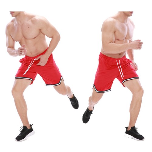 Herrenmode Gestreifte Saum Shorts Kordelzug Elastische Taille Badehose Kurze Hose - Bild 14 von 17